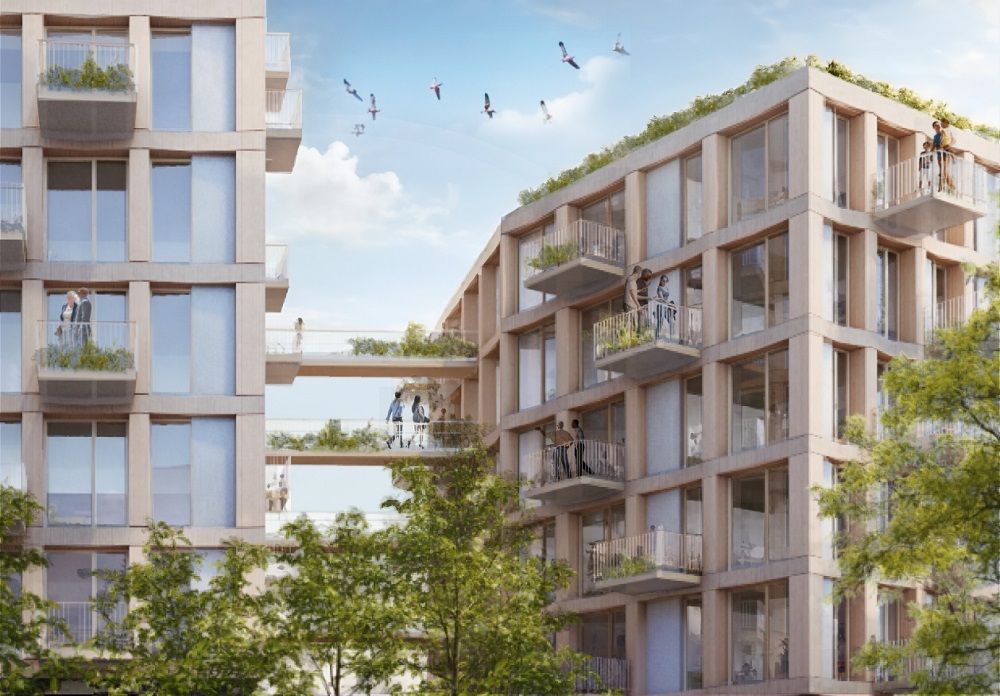 Plan voor houten woongebouw met flexibele huurwoningen in De Kien